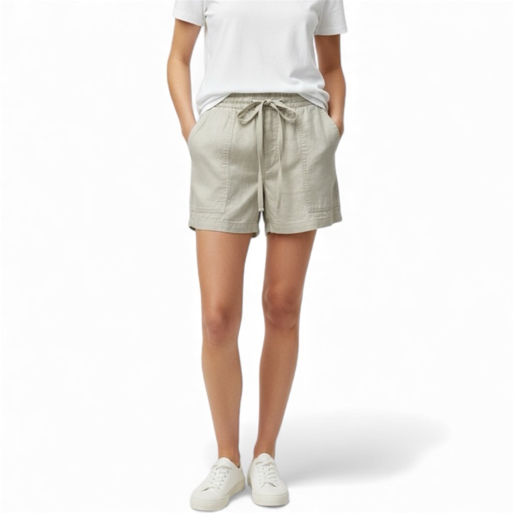 GAP Linen Blend Utility Pocket Drawstring Shorts Size Small